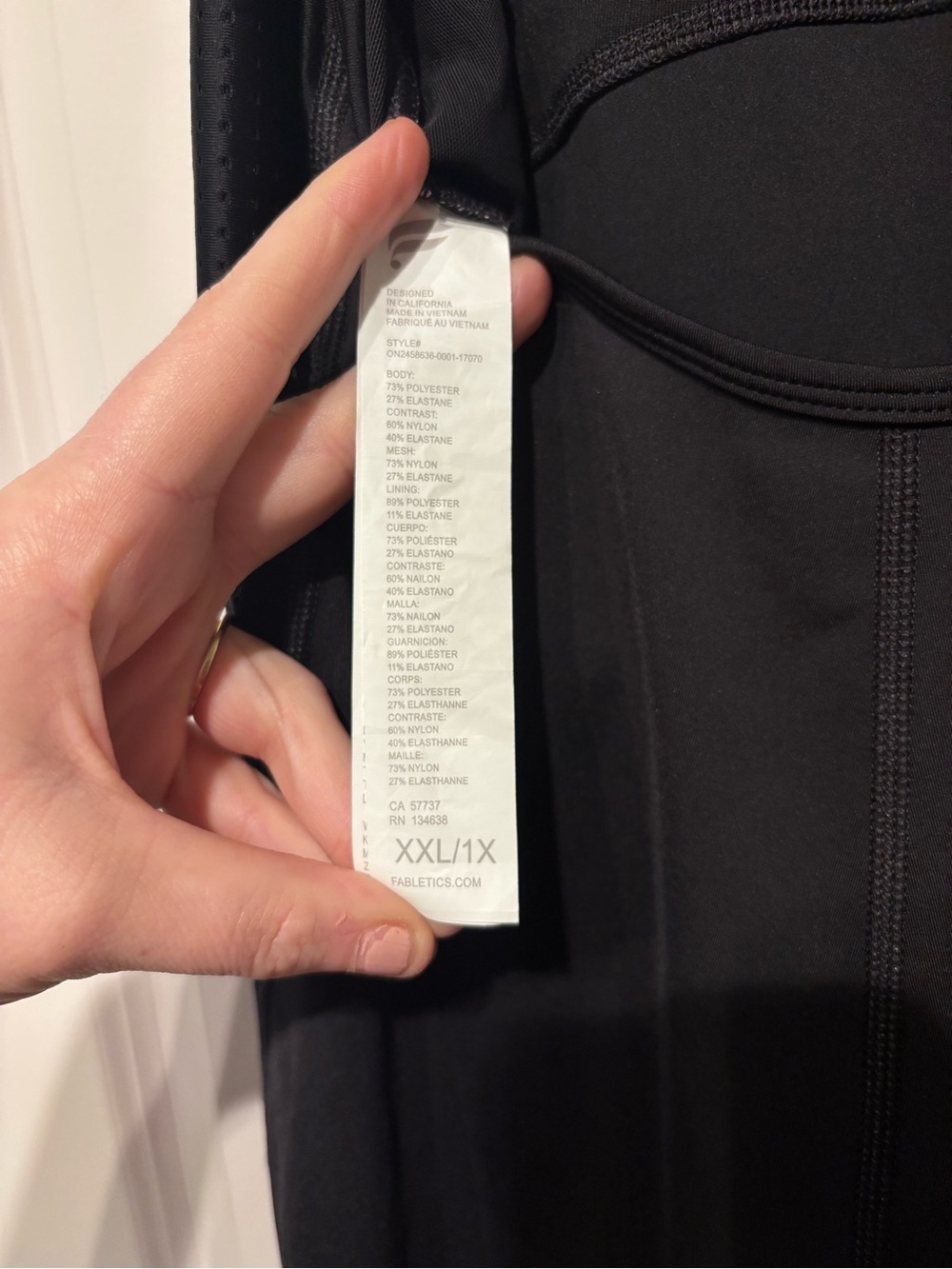 Fabletics Black Open-Back Onesie - Picture 4 of 8